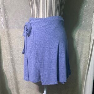 Brandy Melville Ditsy Blue Floral Wrap Skirt Mini OS Festival Coquette Girl